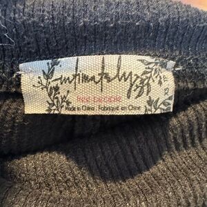 Free People Black Ribbed Leggings